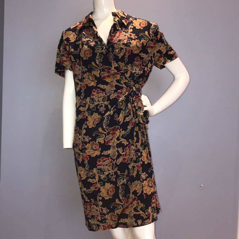 Adrianna Papell Silk wrap dress